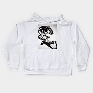Jaguar Shadow Silhouette Anime Style Collection No. 175 Kids Hoodie